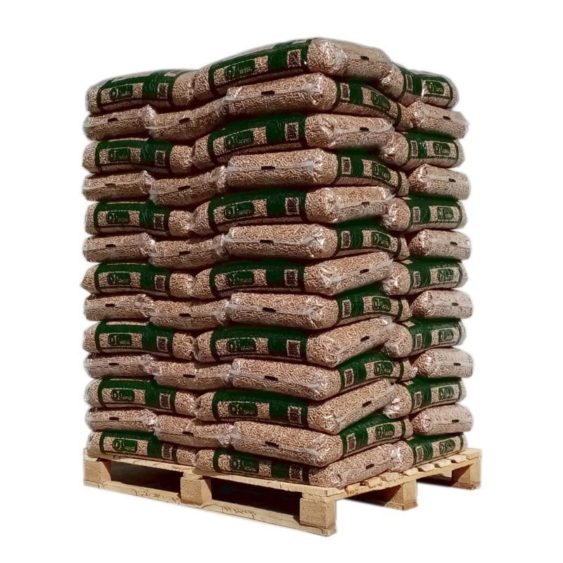 Palé de pellets DS Energies con 65 sacos de 15 kg