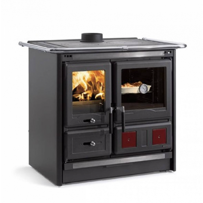 Cocina de Leña Rosa L Negro Antracita 10kW