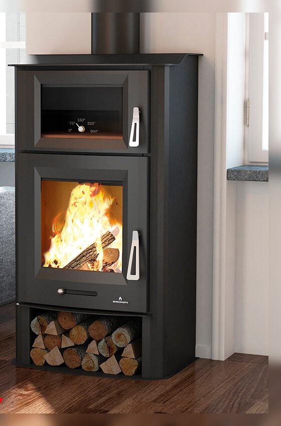Estufa de leña Bronpi Tudela de 13 kW con horno