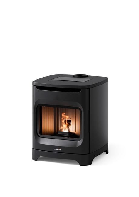 Estufa de pellets Freepoint Flos de 6 kW en color negro