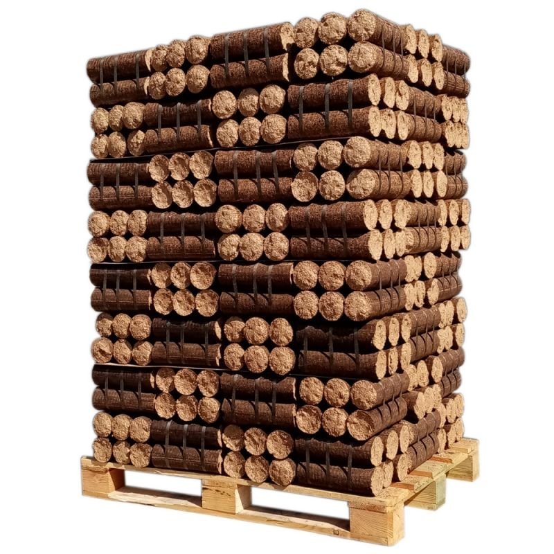 Palé de briquetas nocturnas de madera densificada de 960 kg