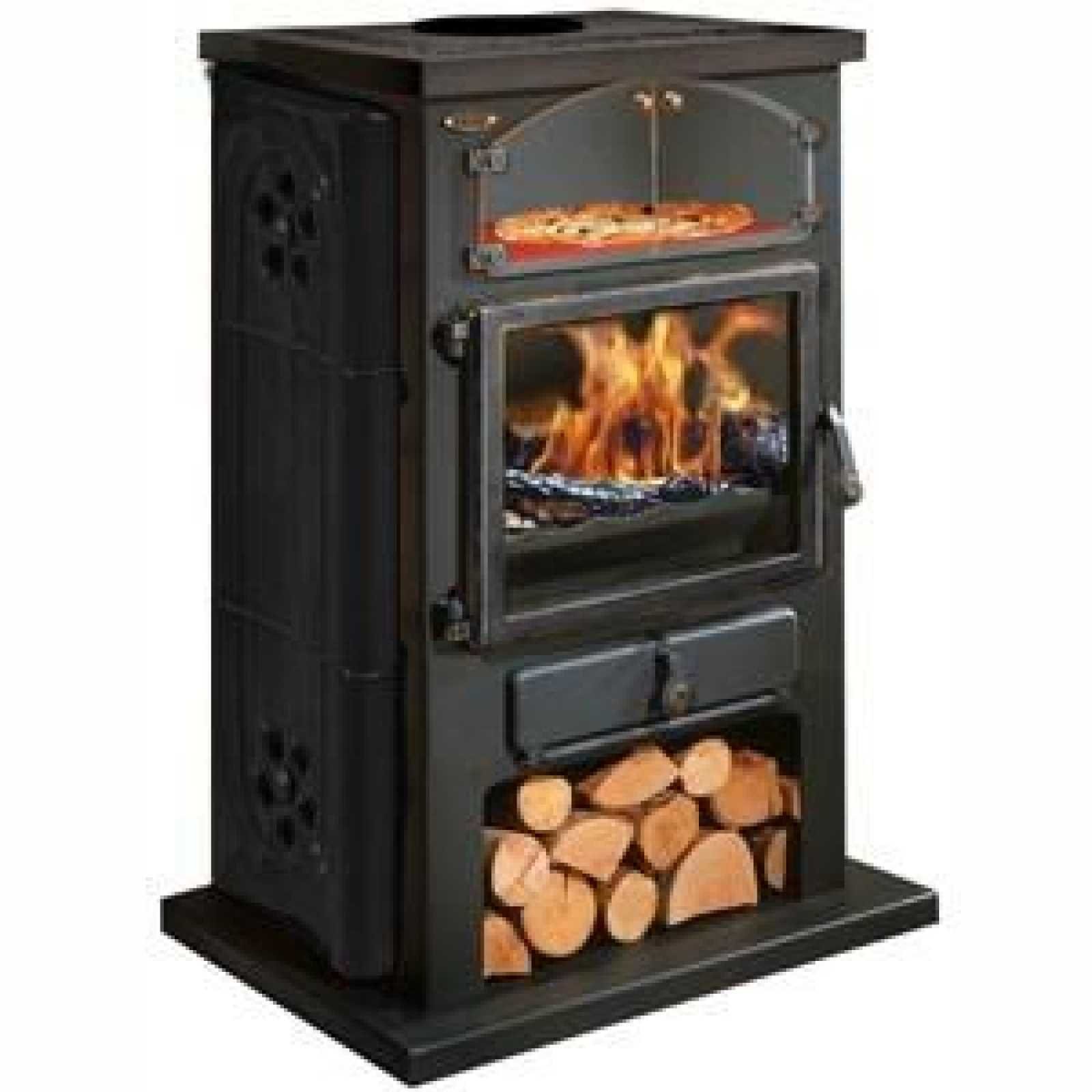 Estufa de leña Chamonix XXL Decoración Cerámica 12kW