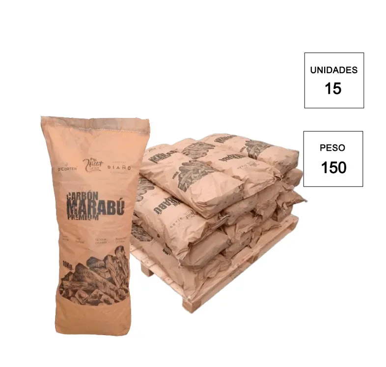 Carbón de marabú Premium – 15 sacos de 10 kg (150 kg)